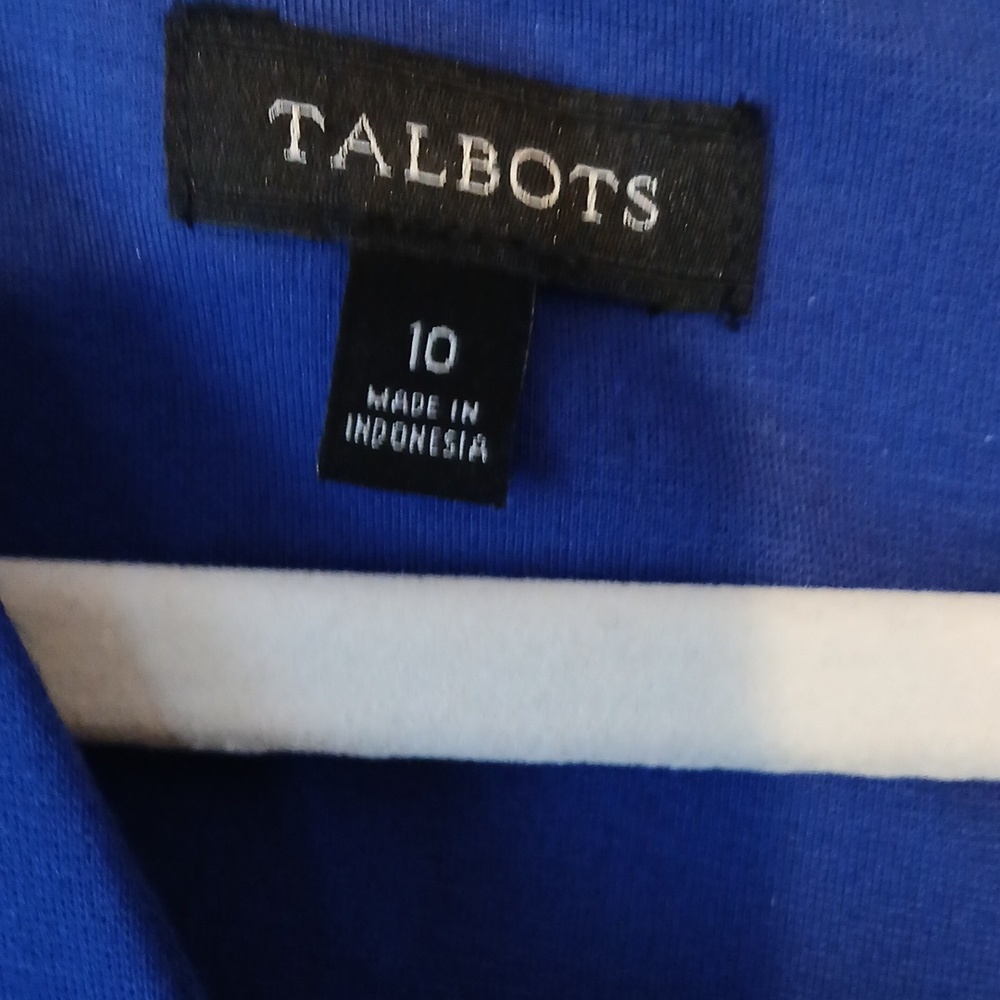 Nwot TALBOTS Sz 10 Blue Dress - Picture 3 of 11